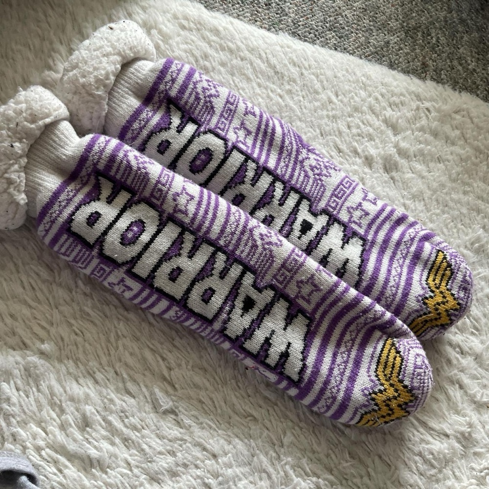 DC Comics Purple and Gold Warrior Socks